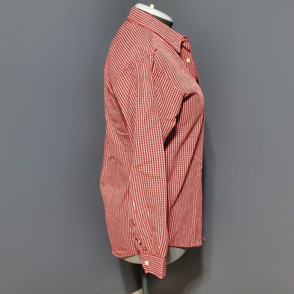 Vintage Old Navy Womens Plaid Button Down Shirt Red White Size XXL - Picture 4 of 7